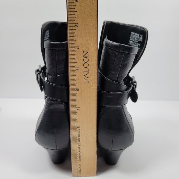 Rockport adiPrene By Adidas Women's Black Leather Wedge Boots US Size 8.5 - Picture 11 of 12